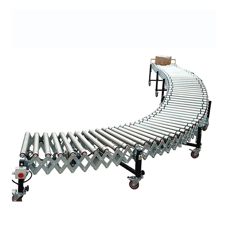 การหมุนเวียนของกล่องกล่องการขนถ่ายสายพานลำเลียง E-commerce Logistics Express Sorting Roller Conveyor