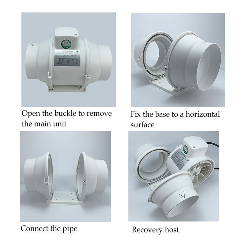 ขายส่งประหยัดพลังงานขนาดใหญ่ Air Extractor พัดลมโบลเวอร์ 10' 12' อุตสาหกรรมผสมพัดลมแบบอินไลน์