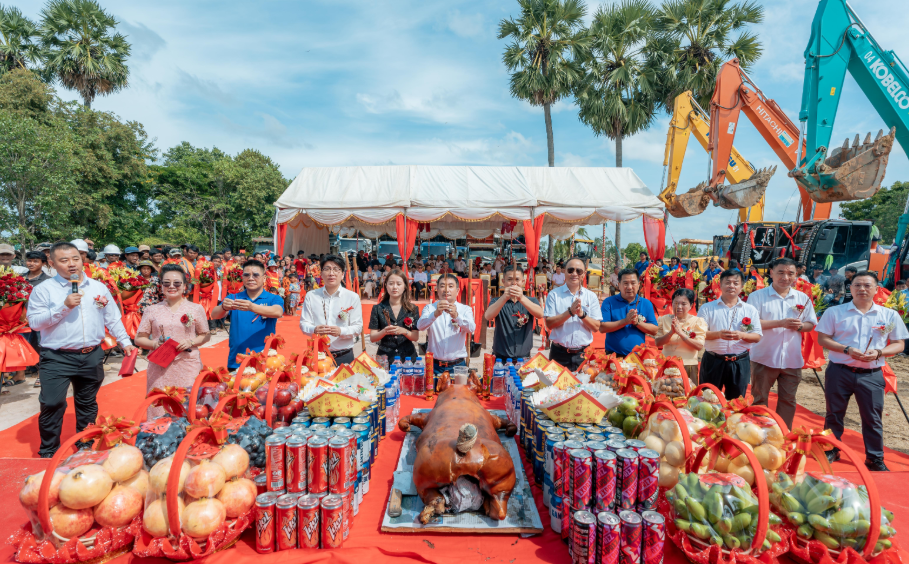 The second phase of the Yongcheng Packaging Industrial Park in Cambodia, a Chinese-funded enterprise, officially commenced construction.png