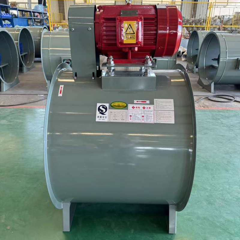 พัดลมอุตสาหกรรมแบบไหลตามแนวแกนขนาดใหญ่ 220V/380V ทนต่อการระเบิดด้วยไฟฟ้าเหล็กหล่อ