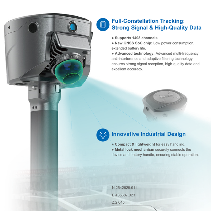 เครื่องสแกน 3D ออลอินวันขนาดพกพาสำหรับการสำรวจ การทำแผนที่ และการก่อสร้าง