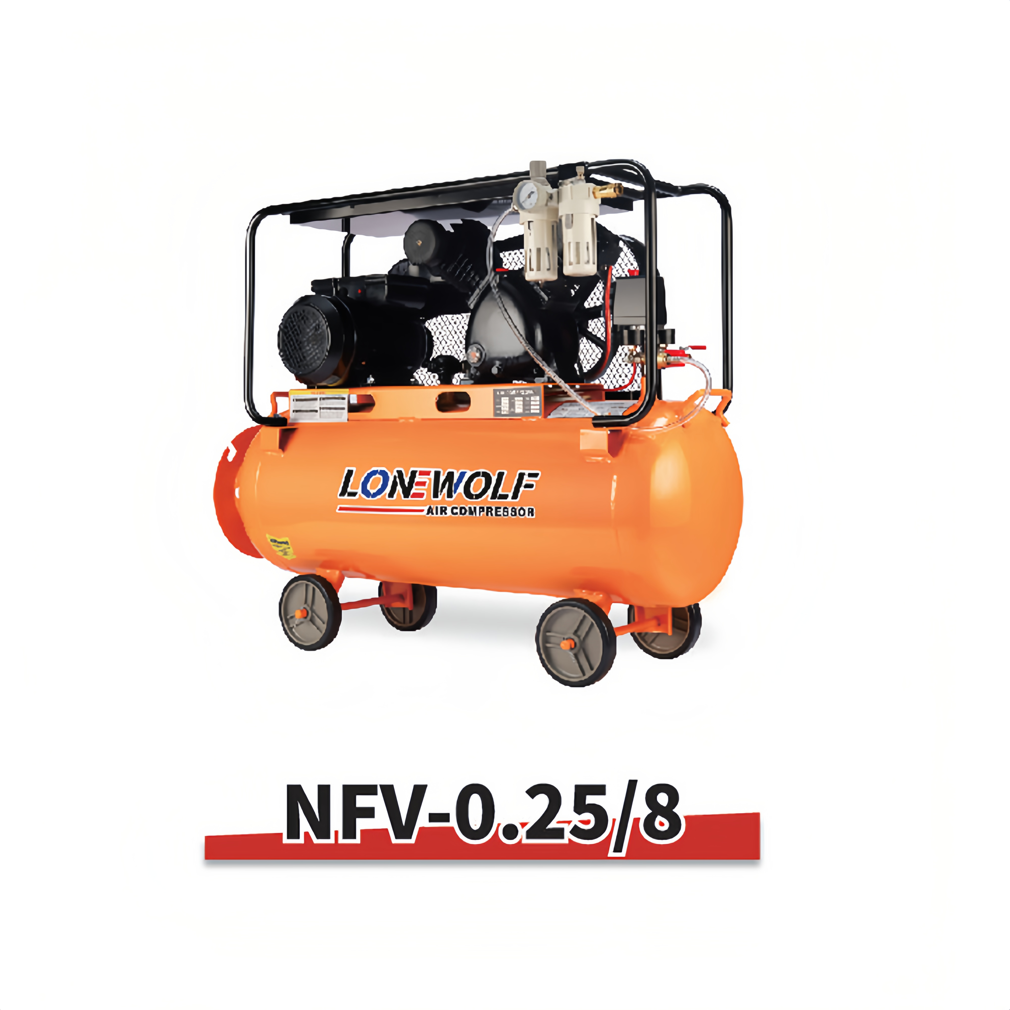 ขับเคลื่อนอากาศ 8 บาร์คอมเพรสเซอร์ขับเคลื่อนเข็มขัดประสิทธิภาพสูง 8 บาร์ Mini Kompresor อุตสาหกรรม 