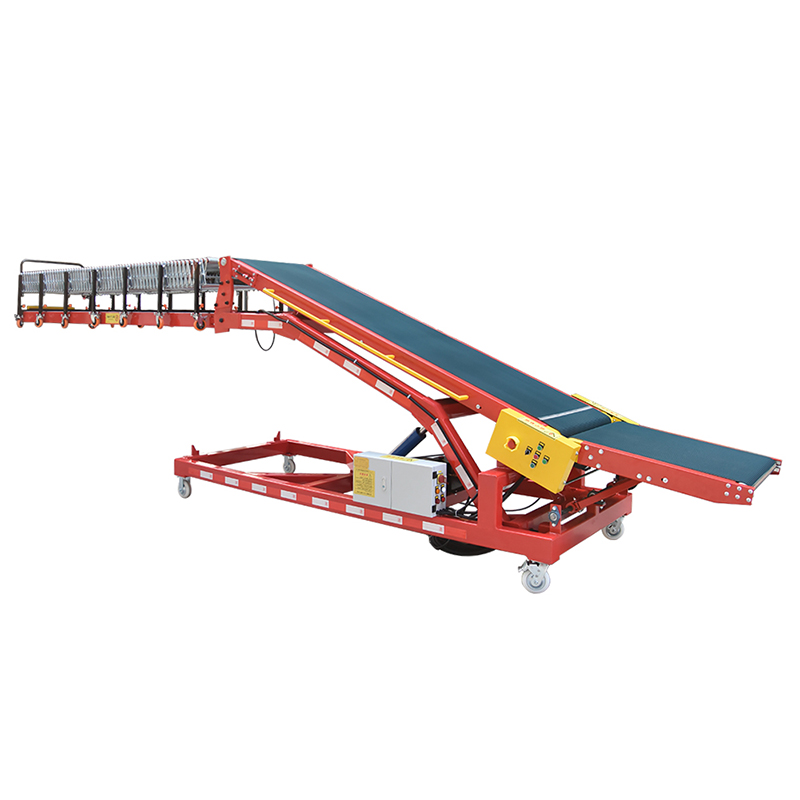 คลังสินค้า คอนเทนเนอร์รถบรรทุก สายพานลำเลียงแบบเอียงอุตสาหกรรมสำหรับการขนถ่าย