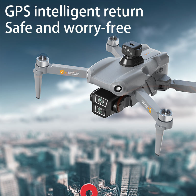 อัลตร้ามืออาชีพ HD ภาพถ่ายทางอากาศ GPS Q Uadcopter เลเซอร์หลีกเลี่ยงอุปสรรคสมาร์ทโดรน
