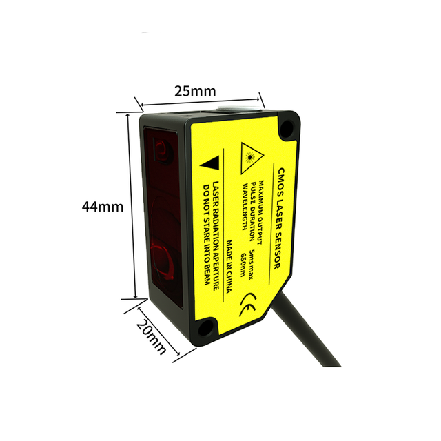 ความแม่นยำสูง 0.01 มม. PNP เอาท์พุตเลเซอร์ Triangulation Displacement Sensor ระยะการวัด 30 มม