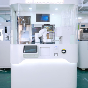 เครื่องทำกาแฟหุ่นยนต์บาริสต้าอัจฉริยะอัตโนมัติเต็มรูปแบบพร้อมหุ่นยนต์ทำงานร่วมกัน 6 แกน