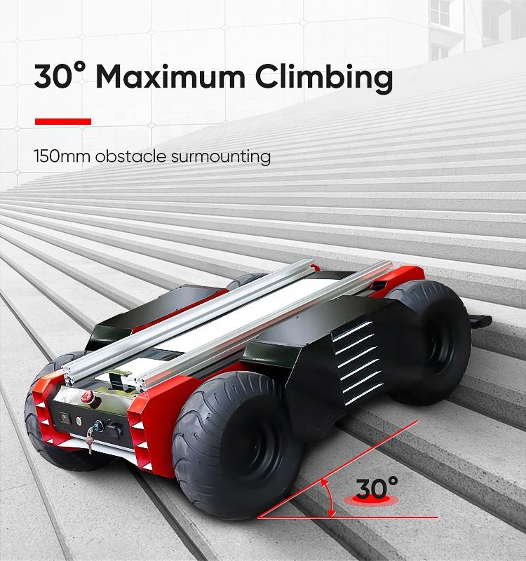 นักพัฒนามืออาชีพใช้หุ่นยนต์แชสซี Agv Open Sdk รถเข็นแพลตฟอร์มหุ่นยนต์พร้อมระบบนำทาง Ros